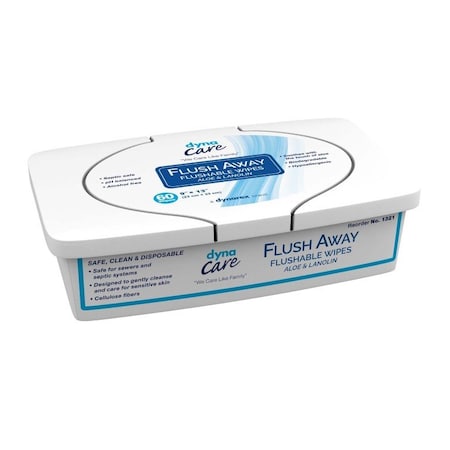 Flush Away Adult Dynarex Flush Away Personal Wipes, Adult, Tub, Aloe/Lanolin Scented, 540PK 1321